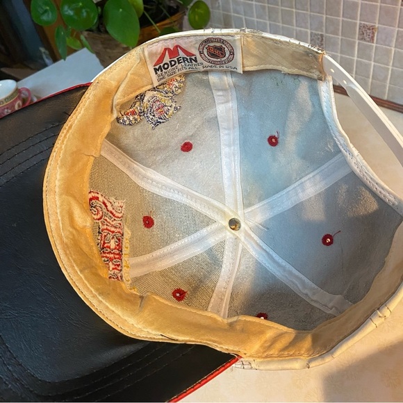 Vintage Florida Panthers leather Snapback NHL Modern made USA trucker ball cap - Picture 7 of 9